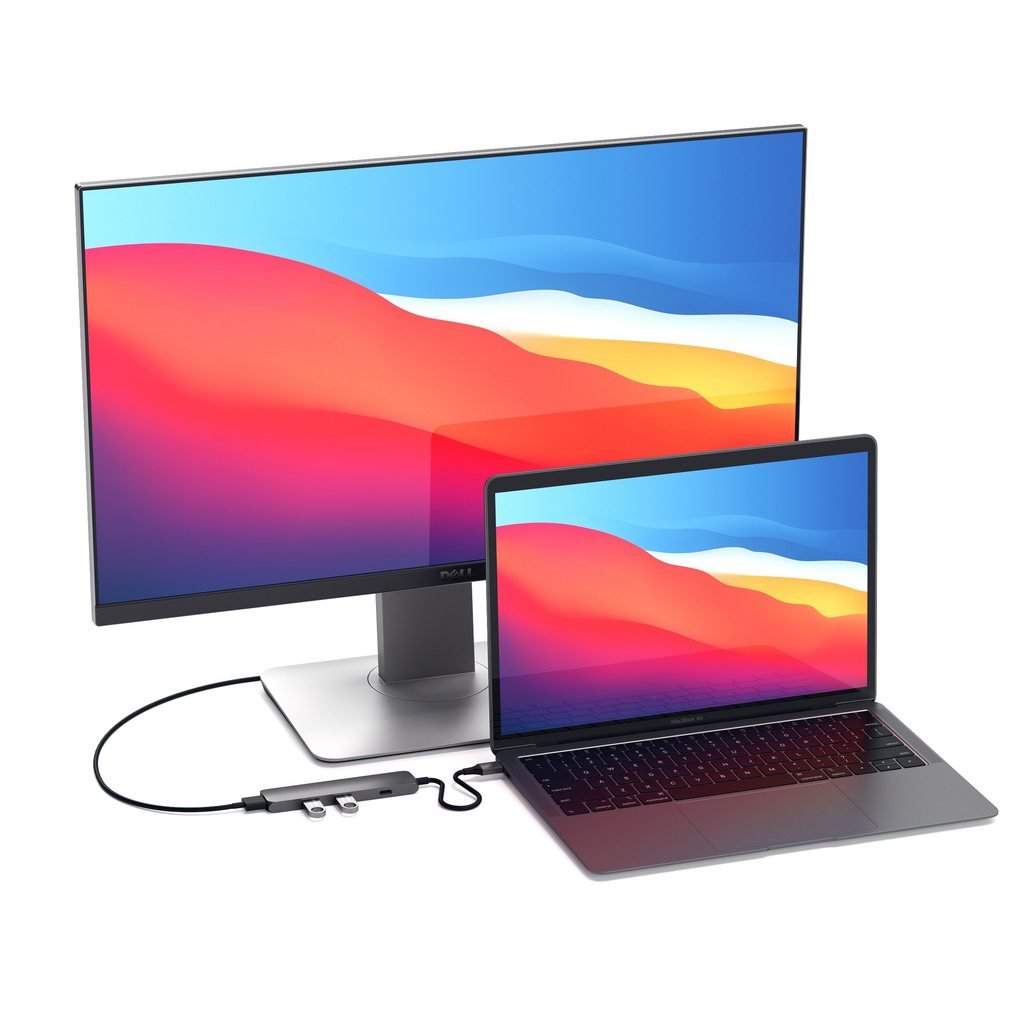 Купить USB адаптер Satechi Slim Aluminum Type-C Multi-Port Adapter 